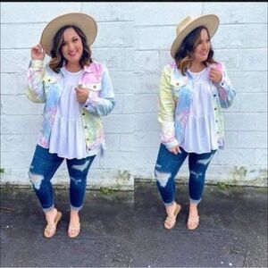 Pastel Tie-Dye Jean Jacket